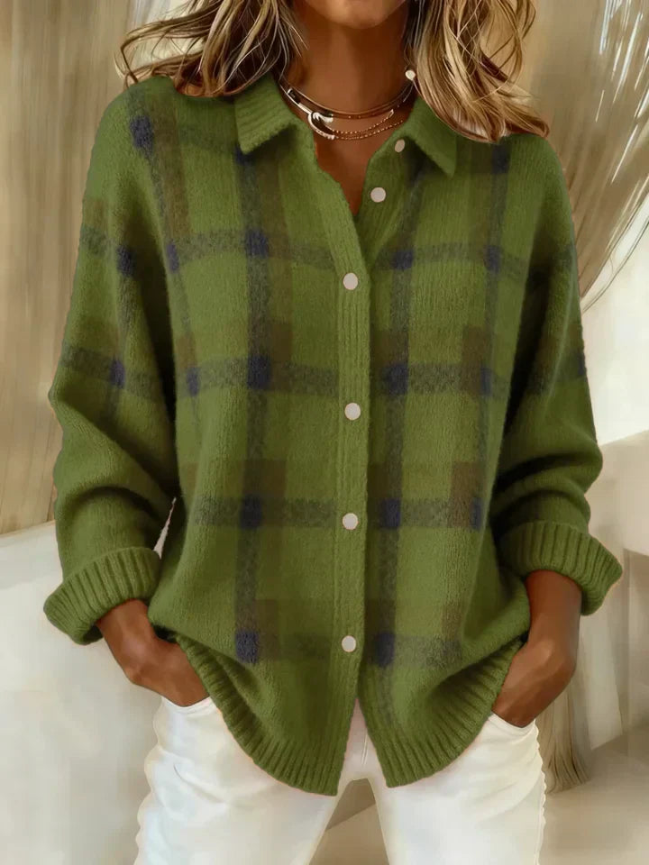 Avery | Plaid Knit Overshirt