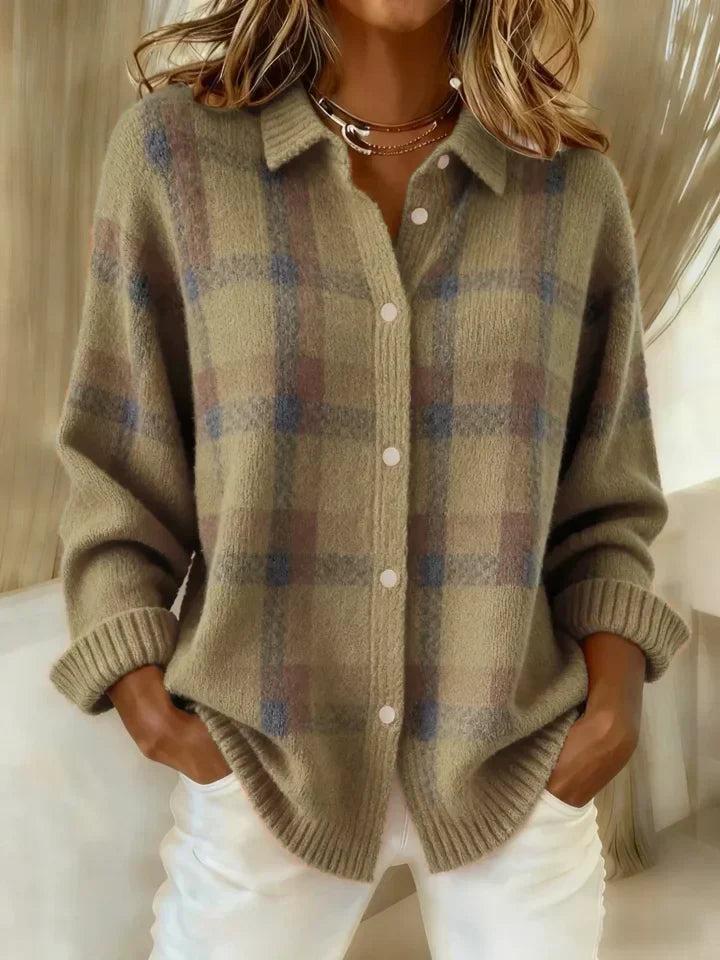 Avery | Plaid Knit Overshirt