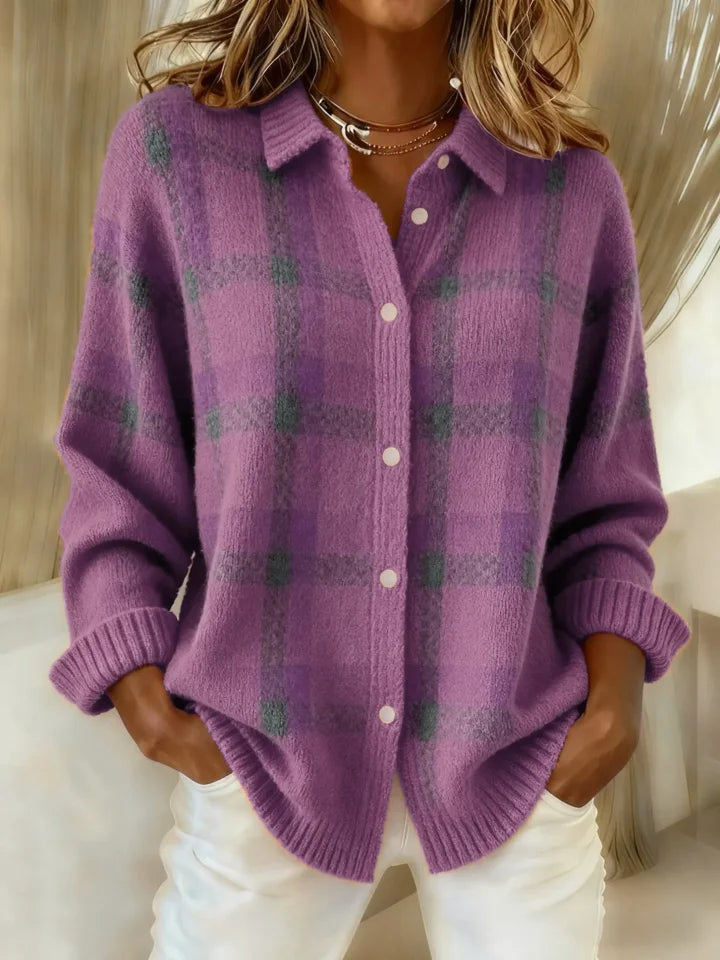 Avery | Plaid Knit Overshirt
