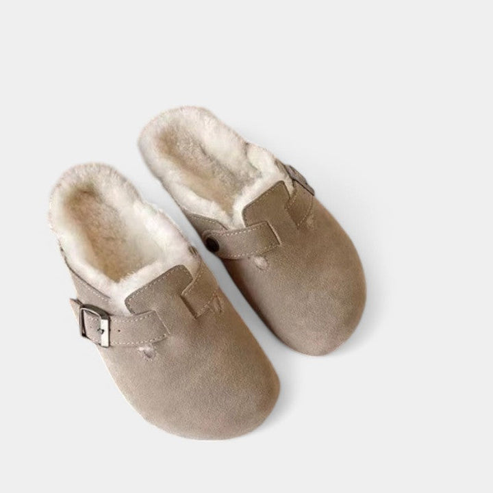 Everett | Suede Buckle Clogs