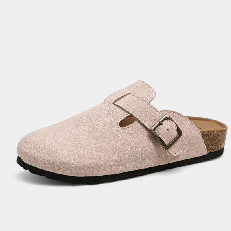 Everett | Suede Buckle Clogs