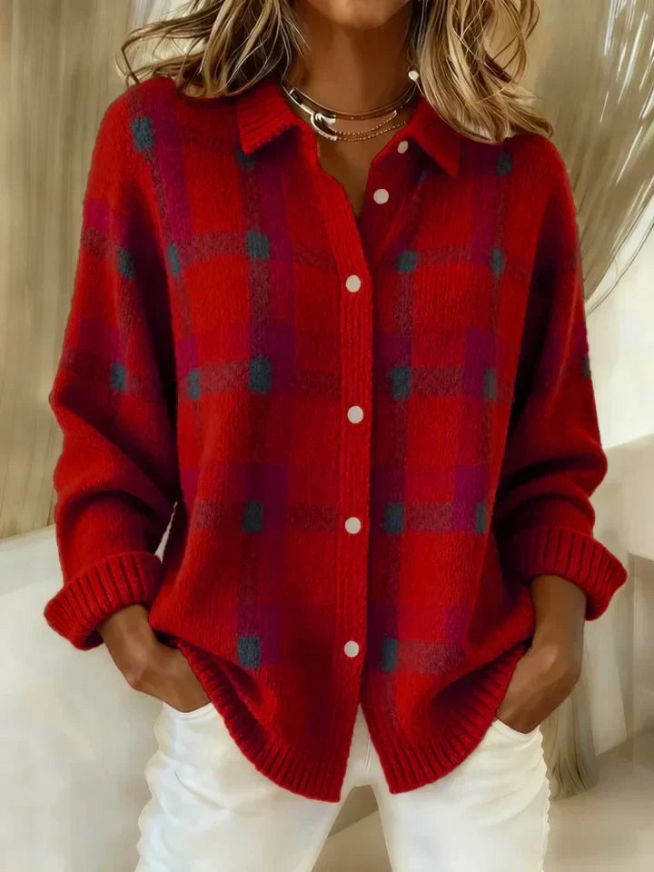 Avery | Plaid Knit Overshirt